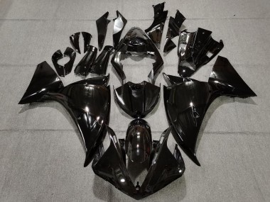 09-11 Schlichte Schwarz Glänzend R1 Motorrad Verkleidung