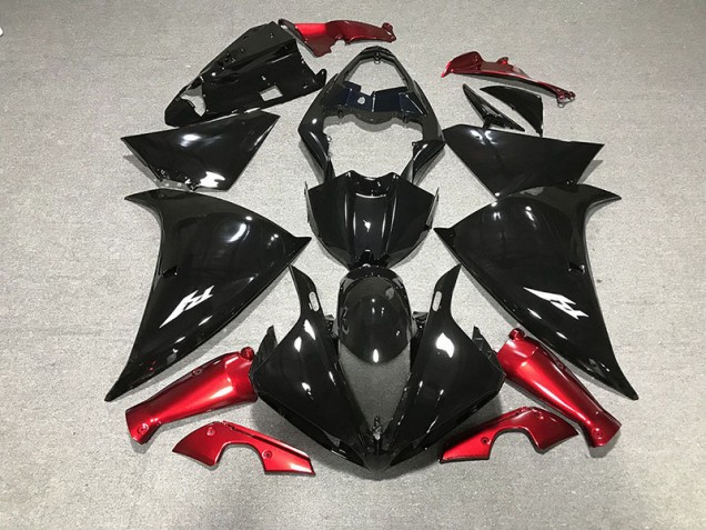09-11 Schwarz Glänzend & Rot R1 Motorrad Verkleidung 09-11 Schwarz Glänzend & Rot R1 Motorrad Verkleidung