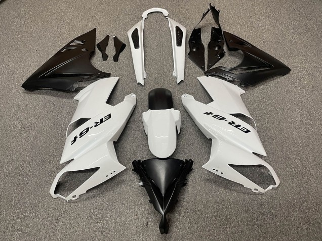 09-11 Weiß Schwarz Logo Ninja 650R Motorrad Verkleidung 09-11 Weiß Schwarz Logo Ninja 650R Motorrad Verkleidung