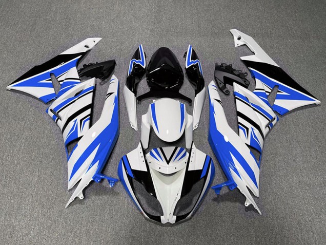09-12 Blau-Weiß-Schwarz-Zack ZX6R Motorrad Verkleidung 09-12 Blau-Weiß-Schwarz-Zack ZX6R Motorrad Verkleidung