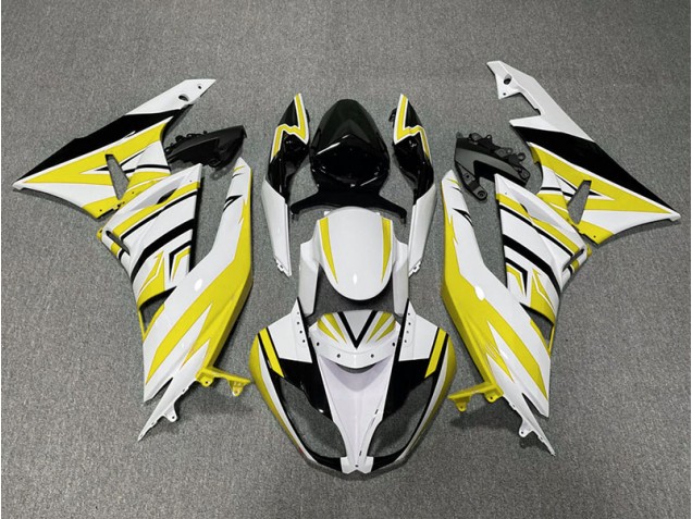 09-12 Gelb-Weiß-Schwarz-Zack ZX6R Motorrad Verkleidung 09-12 Gelb-Weiß-Schwarz-Zack ZX6R Motorrad Verkleidung