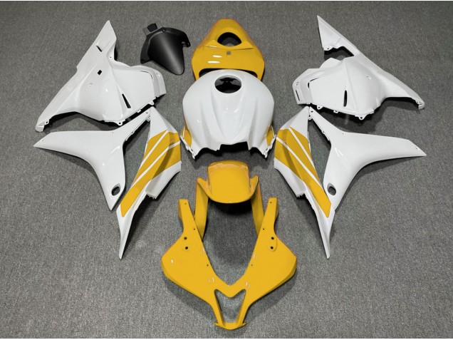 09-12 Gelber & Weißer Seitenstreifen CBR600RR Motorrad Verkleidung 09-12 Gelber & Weißer Seitenstreifen CBR600RR Motorrad Verkleidung