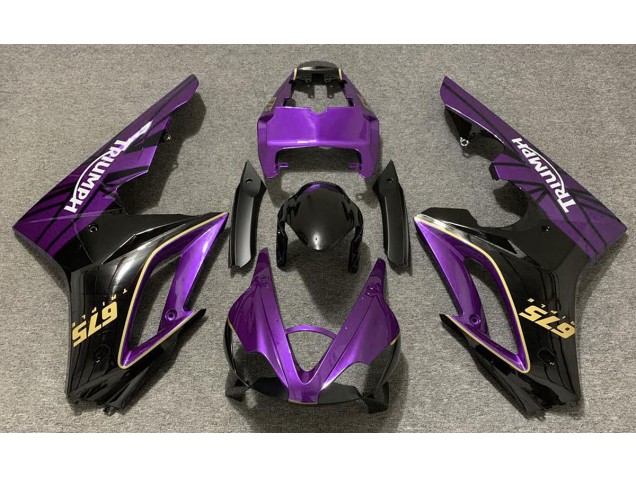 09-12 Glanz Lila & Schwarz Daytona 675 Motorrad Verkleidung 09-12 Glanz Lila & Schwarz Daytona 675 Motorrad Verkleidung