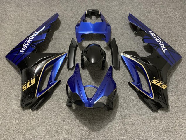 09-12 Glänzend Blau & Schwarz Daytona 675 Motorrad Verkleidung