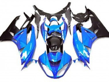 09-12 Glänzend Blau Stil ZX6R Motorrad Verkleidung