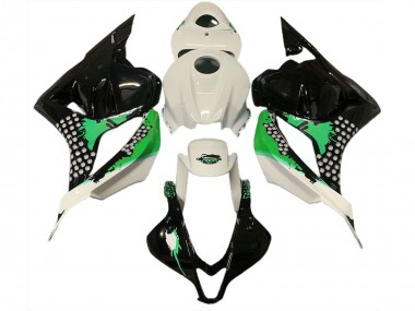 09-12 Glänzend Weiß & Grün Verspritzt CBR600RR Motorrad Verkleidung