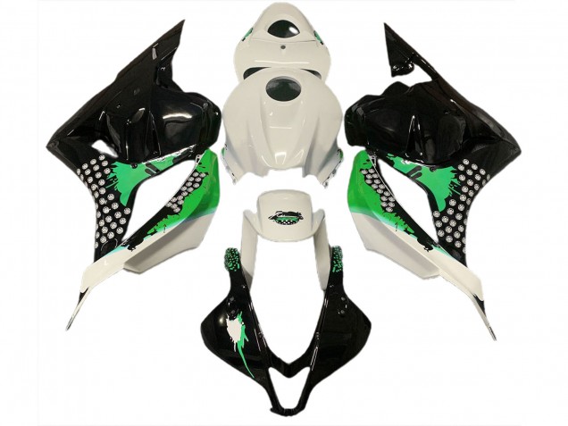 09-12 Glänzend Weiß & Grün Verspritzt CBR600RR Motorrad Verkleidung 09-12 Glänzend Weiß & Grün Verspritzt CBR600RR Motorrad Verkleidung