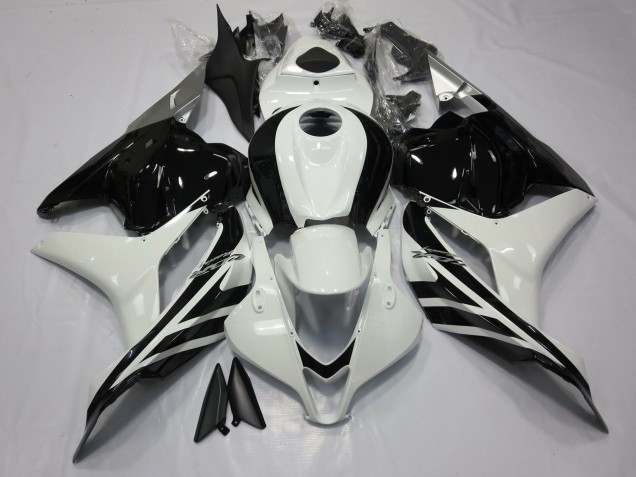 09-12 Glänzendes Schwarz & Weiß CBR600RR Motorrad Verkleidung