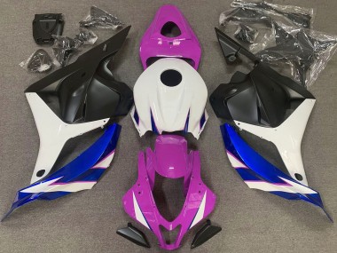 09-12 Glanzrosa Weiß & Blau CBR600RR Motorrad Verkleidung