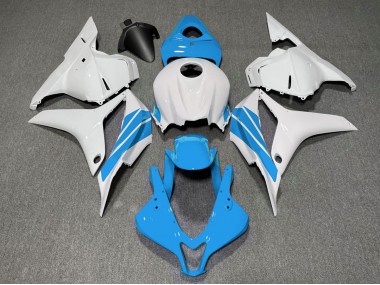 09-12 Hellblauer & Weißer Seitenstreifen CBR600RR Motorrad Verkleidung