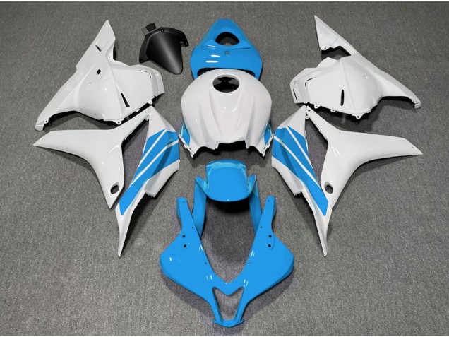 09-12 Hellblauer & Weißer Seitenstreifen CBR600RR Motorrad Verkleidung