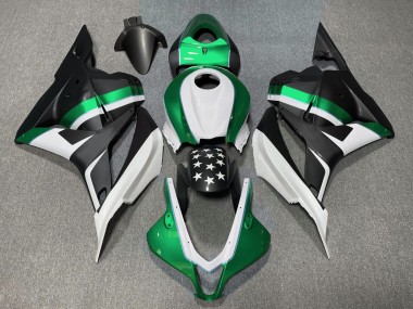 09-12 Matt Schwarzer & Grüner Stern CBR600RR Motorrad Verkleidung
