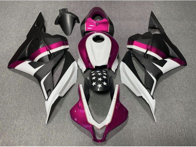 09-12 Matt Schwarzer & Rosa Stern CBR600RR Motorrad Verkleidung 09-12 Matt Schwarzer & Rosa Stern CBR600RR Motorrad Verkleidung