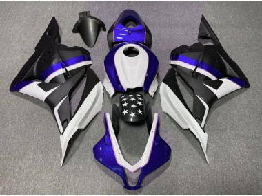 09-12 Matt Schwarzer & Tiefes Blauer Stern CBR600RR Motorrad Verkleidung