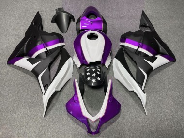 09-12 Matt Schwarzer & Violetter Stern CBR600RR Motorrad Verkleidung