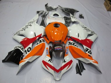 09-12 Weiß Repsol CBR600RR Motorrad Verkleidung