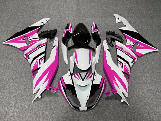 09-12 Rosa Weiß & Schwarz Zag ZX6R Motorrad Verkleidung 09-12 Rosa Weiß & Schwarz Zag ZX6R Motorrad Verkleidung