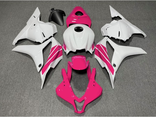 09-12 Rosa & Weißer Seitenstreifen CBR600RR Motorrad Verkleidung 09-12 Rosa & Weißer Seitenstreifen CBR600RR Motorrad Verkleidung