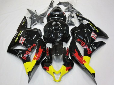 09-12 Rot Bull Schwarz Glänzend CBR600RR Motorrad Verkleidung