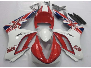 09-12 Rot & Weiß Daytona 675 Motorrad Verkleidung