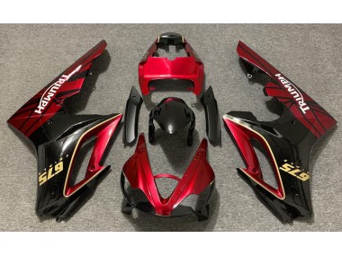 09-12 Rot Glänzend & Schwarz Daytona 675 Motorrad Verkleidung