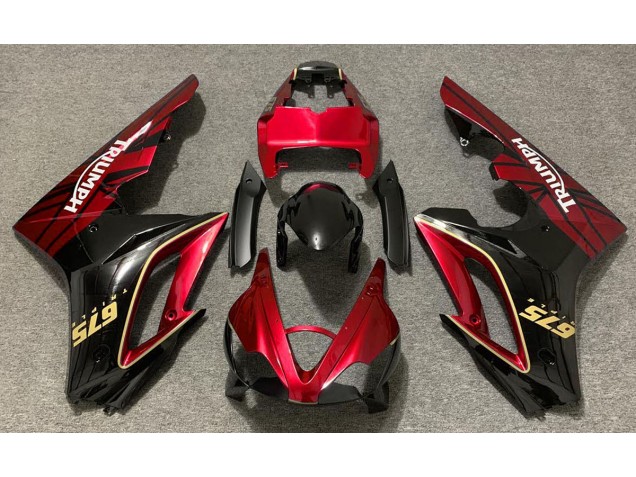 09-12 Rot Glänzend & Schwarz Daytona 675 Motorrad Verkleidung 09-12 Rot Glänzend & Schwarz Daytona 675 Motorrad Verkleidung