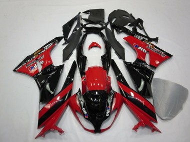09-12 Rot Schwarz ZX6R Motorrad Verkleidung