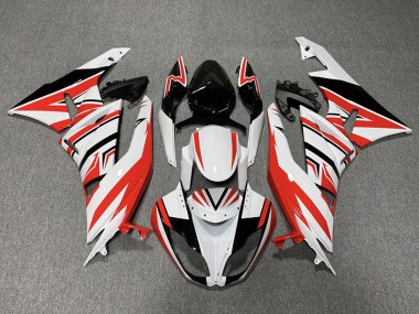 09-12 Rot-Weiß-Schwarz-Zack ZX6R Motorrad Verkleidung