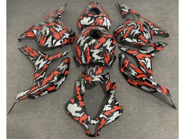 09-12 Rotgrau Tarnung CBR600RR Motorrad Verkleidung