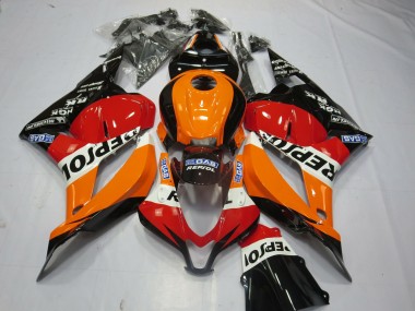 09-12 Schwarz Repsol CBR600RR Motorrad Verkleidung