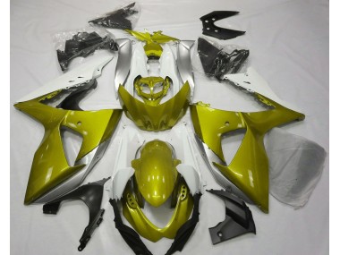 09-16 Glänzend Gelb & Weiß GSXR 1000 Motorrad Verkleidung