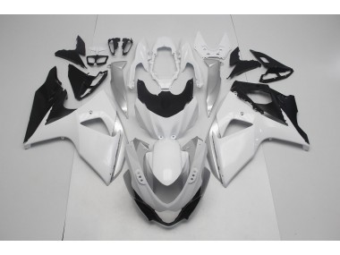 09-16 Glänzend Weiß & Silber GSXR 1000 Motorrad Verkleidung