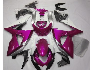 09-16 Glanzrosa & Weiß GSXR 1000 Motorrad Verkleidung
