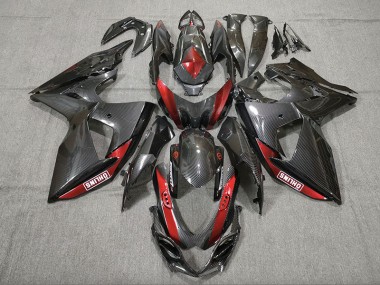 09-16 Kohlefaser Rot GSXR 1000 Motorrad Verkleidung