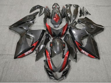 09-16 Kohlefaser Rot GSXR 1000 Motorrad Verkleidung