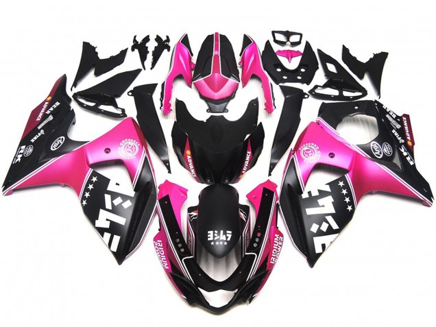 09-16 Matt Rosa Benutzerdefinierte Logos GSXR 1000 Motorrad Verkleidung 09-16 Matt Rosa Benutzerdefinierte Logos GSXR 1000 Motorrad Verkleidung