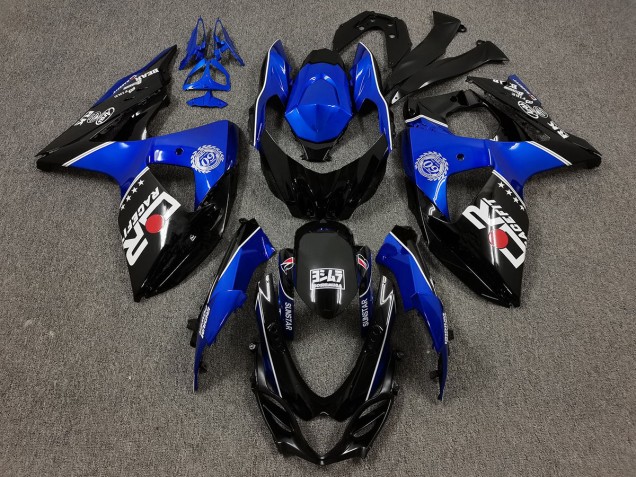 09-16 Schwarz & Blau Mit Benutzerdefinierten Logos GSXR 1000 Motorrad Verkleidung