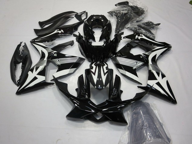 09-16 Schwarz & Weiß GSXR 1000 Motorrad Verkleidung