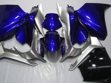 10-13 Tiefes Blau & Silber VFR1200 Motorrad Verkleidung