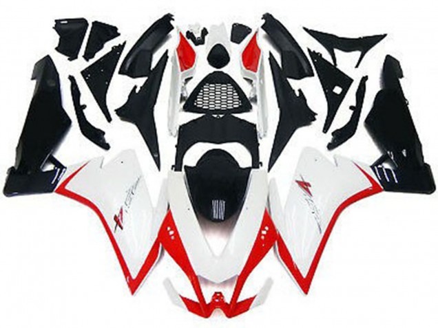 10-15 Glänzend Weiß & Rot RSV4 1000 Motorrad Verkleidung