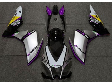 10-15 Silber Pirelli & Lila RSV4 1000 Motorrad Verkleidung