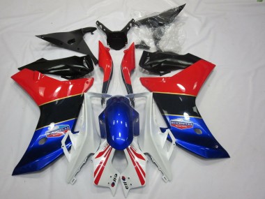 11-12 Dreifarbiger Goldener Streifen CBR600F Motorrad Verkleidung
