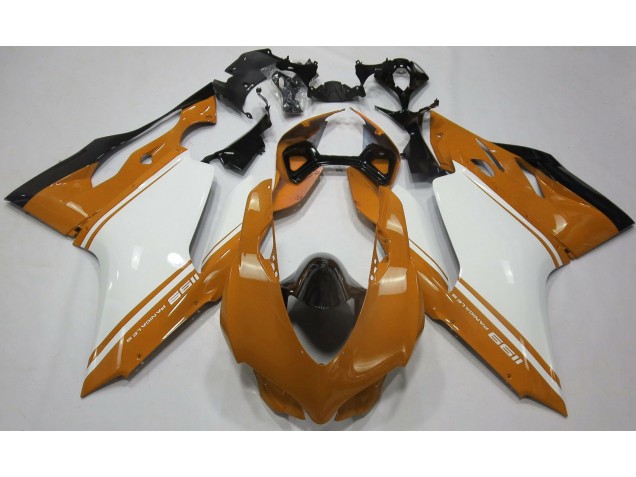 11-14 Orange Glänzend Silber & Schwarz Ducati 1199 Motorrad Verkleidung 11-14 Orange Glänzend Silber & Schwarz Ducati 1199 Motorrad Verkleidung