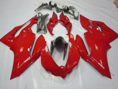11-14 Schlichte Glanz Rot Ducati 1199 Motorrad Verkleidung