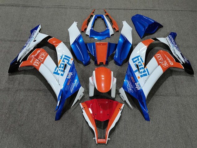 11-15 Weiß Blau & Orange ZX10R Motorrad Verkleidung 11-15 Weiß Blau & Orange ZX10R Motorrad Verkleidung