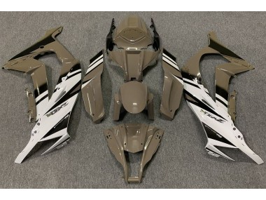 11-15 Glänzend Braun & Weiß ZX10R Motorrad Verkleidung