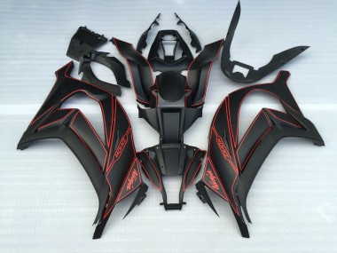 11-15 Matt Schwarz & Rot ZX10R Motorrad Verkleidung