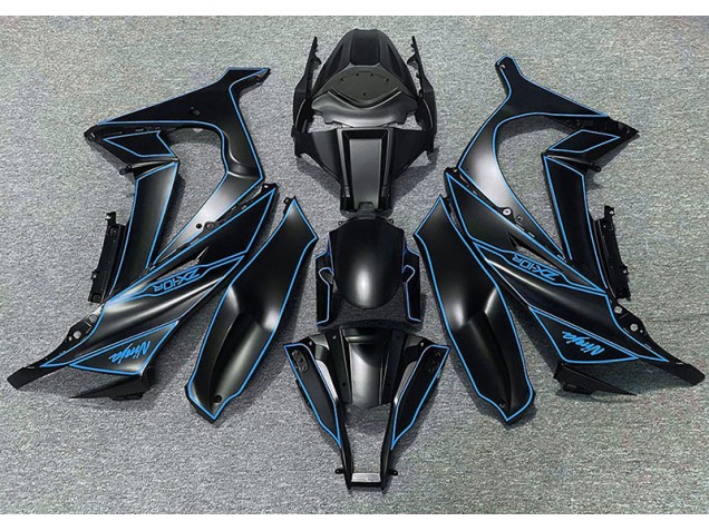 11-15 Matt Schwarzes & Blaues Futter ZX10R Motorrad Verkleidung