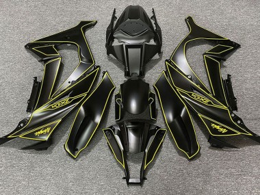 11-15 Matt Schwarzes & Gelbes Futter ZX10R Motorrad Verkleidung