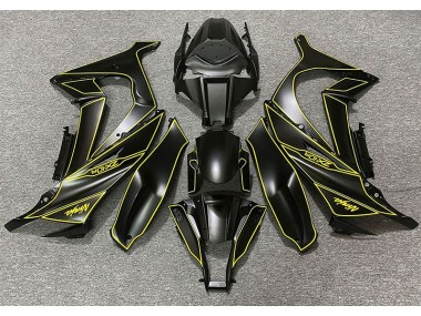 11-15 Matt Schwarzes & Gelbes Futter ZX10R Motorrad Verkleidung